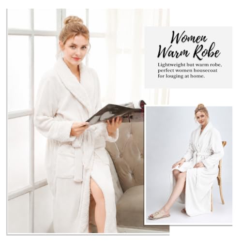 Image of Premium Long Robes for Women: Warm Super Plush Soft Fleece Bathrobes
