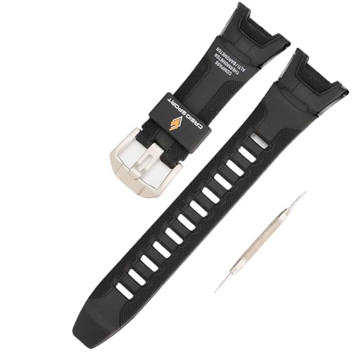 Bracelet montre résine 18 mm pour Casio PRG-110Y, sport et quotidien