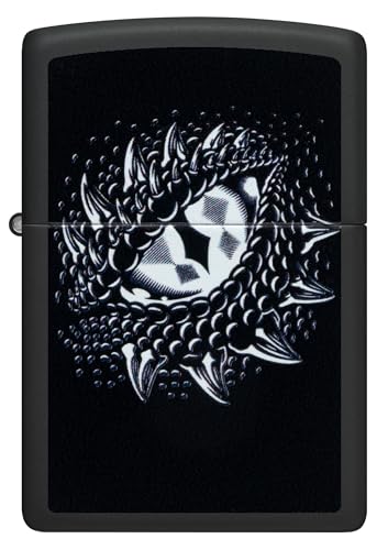 Encendedor Zippo Blacklight Dragon Eye Negro Mate miniatura 2