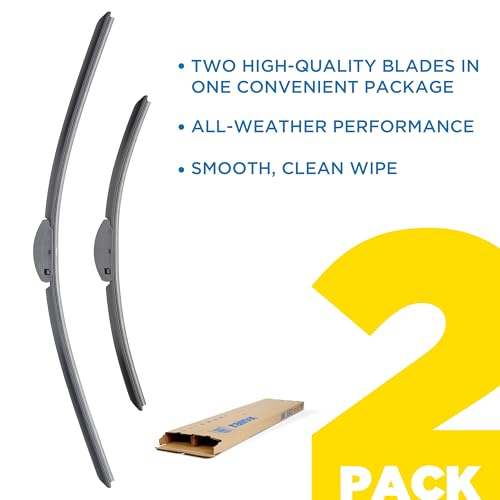 Image of Rain-X 810336 Total Clear Beam Wiper Blades 26 inch & 17 inch Windshield Wipers for All-Weather Performance, Rubber Squeegee for Smooth Clean Wipe & Quiet Operation - 2 Pack Value