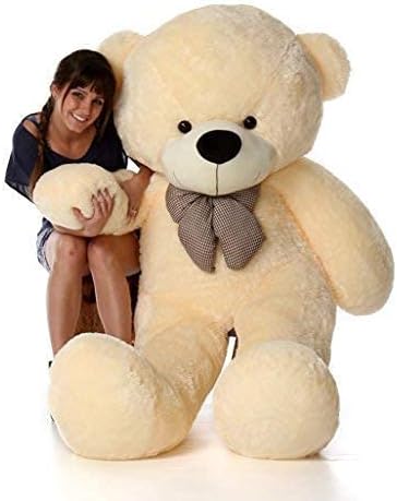 Teddy Bear 6 Feet for Girls Soft Plush Stuffed Toys, Huggable and Lovable Teddy Bear Gift for Birthday Kids, Girls, Wife, Girlfriend, Valentine's, Anniversary (Cream)