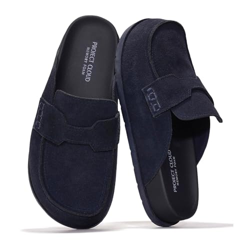 Image of Project Cloud 100% Genuine Leather Womens Clogs - Plush & Soft Insole with Arch Support Non Slip Mules & Clogs for Women Footwear - Water Resistant Women Shoes (Foamy)