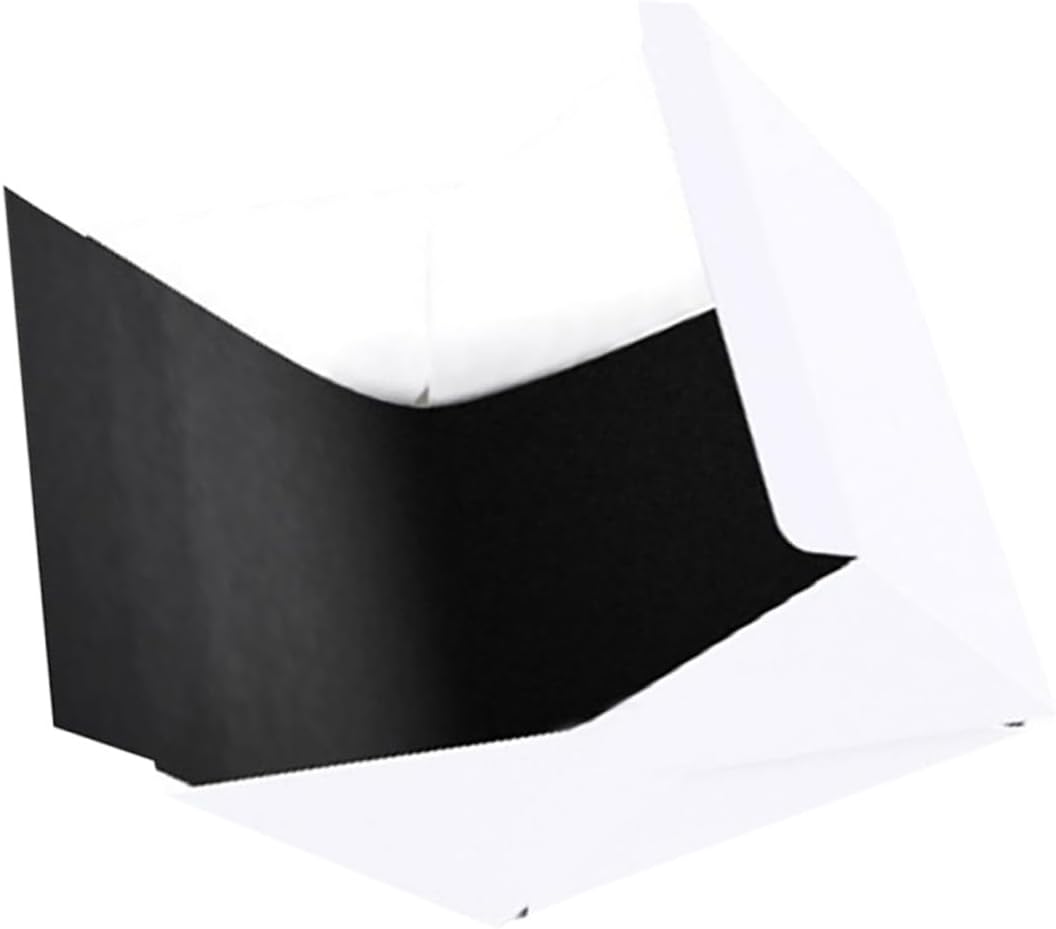 POPETPOP Portable Folding Photo Light Box 30Cm Photography Light Tent with LED Strip, Black and White Backdrops for Product Photography and Studio Shooting