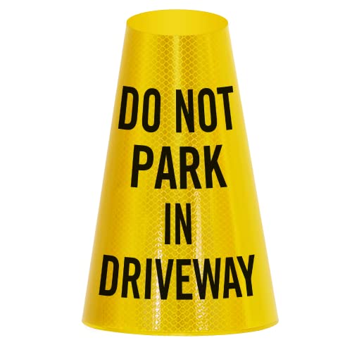 Image of SmartSign inchDo Not Park in Driveway inch Bright Reflective Cone Message Sleeve, [Cone Not Included]