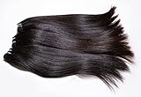 Last 5 Years Raw Light Yaki Straight Relaxed Straight Human Hair 3 Bundles Natural Coarse Yaki Kinky Straight One Donor Virgin Hair Weave For Black Women (16" 18" 20")
