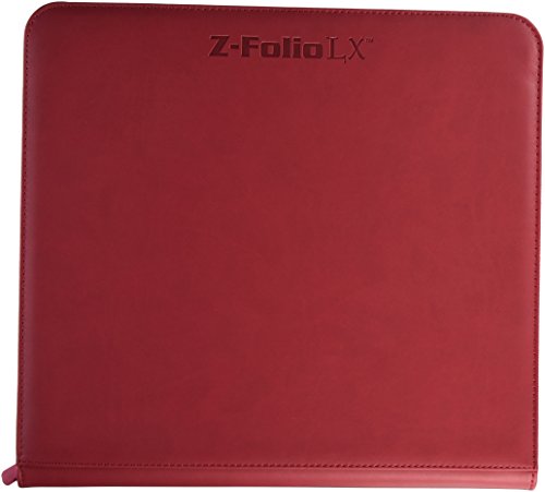 BCW Z-Folio LX Zipper Portfolio Red 12 Pocket Playset Album
