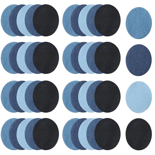 Flicken zum Aufbügeln, 20 Stück Bügelflicken Oval, 5 Farben Aufbügelflicken, Kleidung Flicken für Sweatshirt Lose T-Shirt Blusen Tops Zubehör