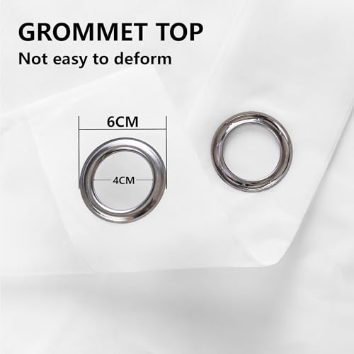 Rideaux voilages blancs haut de gamme fins et transparents - 4