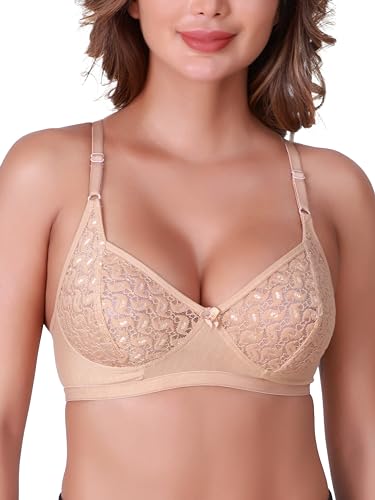 Image of SKDREAMS Naina Net Seamed Non Padded Full Coverage Non-Wired Women Full Coverage Bra