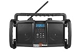 [page_title]-Perfectpro Rockbull Baustellenradio Outdoorradio mit DAB+, FM, RDS und AUX-In, LCD-Display mit Uhr, SurroundSound, leistungsstark und resistent gegen Wasser und Staub ideal für Garten und Camping