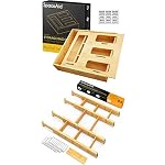 SpaceAid Bag Storage Organizer (1 Box 4 Slots), SpaceAid Bamboo Drawer Dividers with Inserts