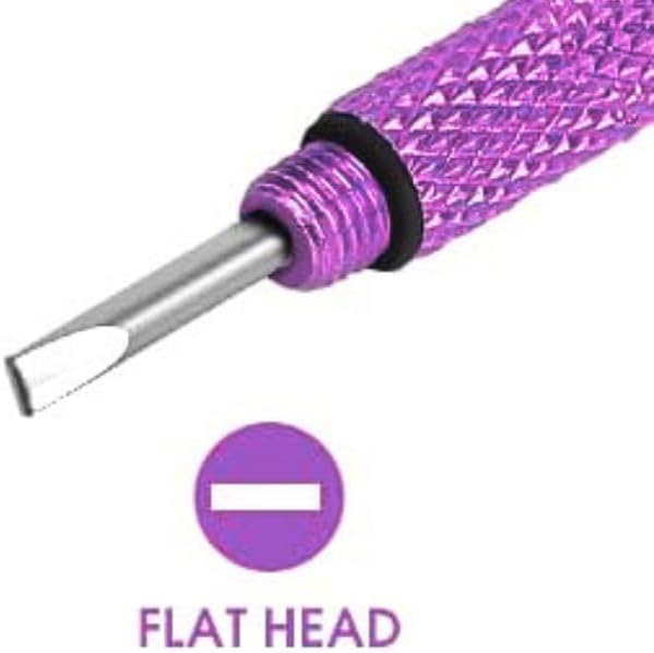 Miniatura 5 de UNEAK - Kit de reparación de destornilladores de lentes púrpura Precisión 3 en 1 Mini Destornilladores Llavero Gafas, Gafas de Sol, Gafas de Sol,