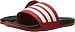 adidas Performance Women's Adilette CF Ultra Stripes C W Athletic Sandal, Scarlet/White/Black, 11 M US