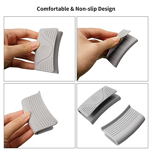 Miniatura 3 de Mabahon 6pcs Asas Para Ollas, Asas Silicona Para Ollas,Soporte Para Cacerolas,Olla Caliente Para Mango De Asistencia Con Aislamiento Térmico Y Aislamiento Térmico Para Platos De Utensilios De Cocina