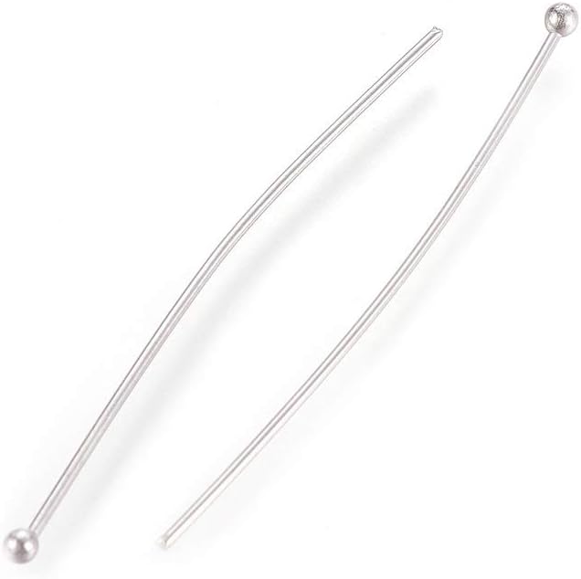 500Pcs Stainless Steel Ball Head Pins 0.98" Eye Pins 23Gauges for Beading Jewelry Making