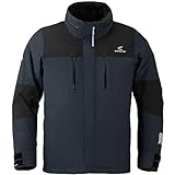 RSタイチ(RS TAICHI) バイクウェア ライディングジャケット 秋冬 防水 防風 防寒 CEプロテクター内蔵 着脱インナー付属 ヒューズ オールシーズンジャケット RSJ731 ASH NAVY M