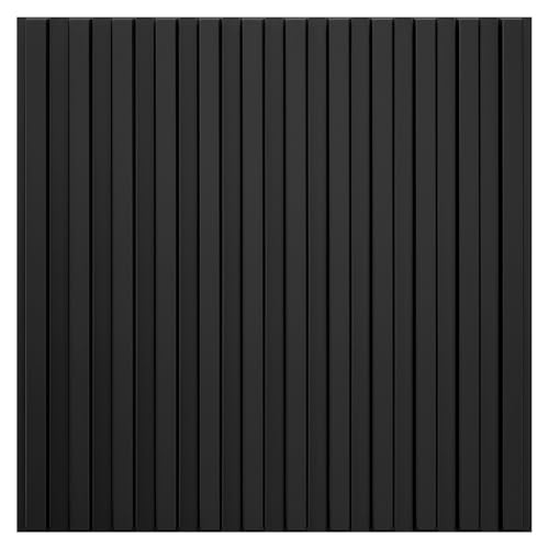 STICKGOO Slat Wall Panel, 3D Wall Panels for Interior Wall Decor PVC Fluted Textured Panel 12-Tile 19.7 x 19.7in - Black by STICKGOO - Used condition - Image 9