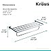 KRAUS Bathroom Accessories - Bath Towel Rack with Towel Bar in Chrome