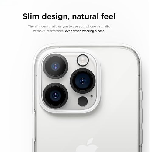 Image of Tempered Glass Camera Lens Protector for iPhone 16 Pro /iPhone 16 Pro Max - Alloy Metal Cover with Tempered Glass - Scratch Resistant, Easy Installation (Clear)