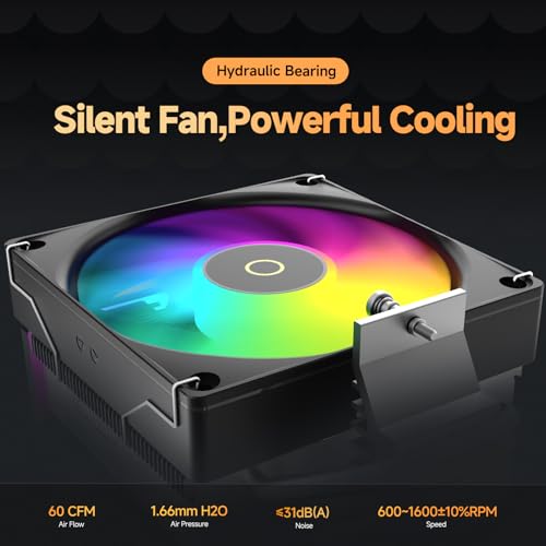 Image of Delta A40 EX BK ARGB Full Cover Shell CPU Cooler,Direct-Touch Φ6mm*4 Heatpipes,TDP 200W,Powerful Silent PWM Cooling Fan,for Intel LGA 115X /1200 /1700 /1851,AMD AM4 /AM5