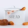 JEOZBM Bread Box, Portable Metal Bread Storage Box with Handle, Nonslip Base Bread Container, Compact Bread Bin for Bread Food