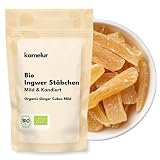 1kg di bastoncini delicati di zenzero BIO: bastoncini di zenzero canditi e zuccherati della migliore qualità biologica, senza solfiti