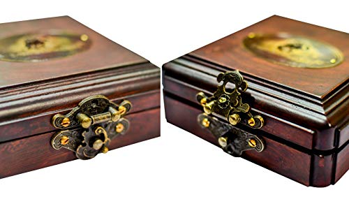 Sailor's Art Antique Brass Ship Pocket Watch With Wooden Box Unique Gift, Marine Antique, Vintage Royal Collection #TOP6