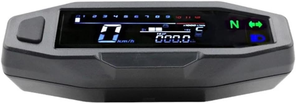 Motorcycle Odometer Gauge Motorcycle Tachometer Digital Speed Meter LED Tachometer Dashboard Instrument Panel Meter Display Universal