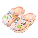 Simplee kids Toddler Clogs for Boys and Girls Kids Outdoor Slip on Water Garden Shoes 1-1.5 A-Pink