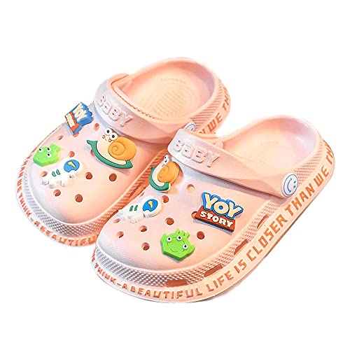 Simplee Kids Toddler Clogs For Boys And Girls Kids Outdoor Slip On Water Garden Shoes 1-1.5 A-Pink #TOP20