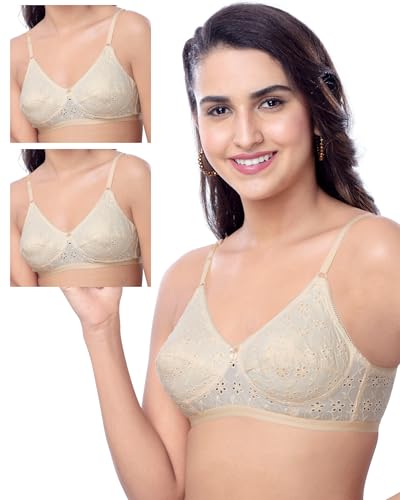 Image of Brida Italia Women's Cotton Minimizer Saree Bra - Full Coverage, Comfortable Wear