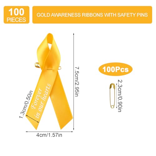 CRAFFANCY 100 PCS Pcs Gold Ribbon Pins - Image 2