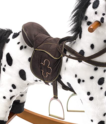 Bayer Chic 2000 405-06 - Schaukelpferd Carlotta, Schaukeltier mit Sound, schwarz-weiß – Bild 5