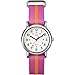 Timex Women's T2P0729J Weekender Pink Orange Stripe Slip Thru Nylon Strap Watch