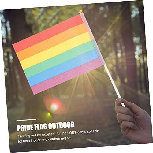 SUPVOX 7 Unidades Bandeira Do Arco-íris Bandeira De Jardim Lgbt Bandeira Do Orgulho Portátil Bandeir