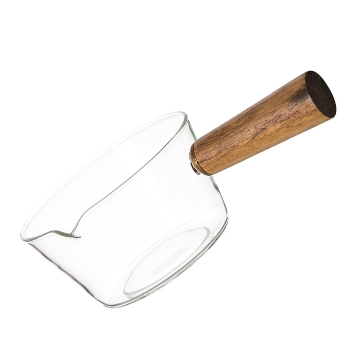 Ipetboom Pentola in Vetro Borosilicato Resistente Temperature con Beccuccio e Pentolino Antiaderente per Latte e Salse Adatta per Induzione