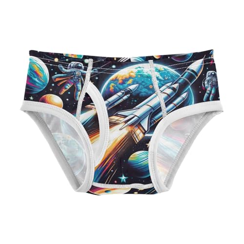 ODAWA Space Soft Toddler Briefs Cotton Tagless Toddler Underwear 2T