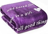 WOLF CREEK BLANKET Super Soft Gift Blanket for Women or Men - Light & Love Compassion Get Well Soon, Positivity Courage Inspiration Healing Support & Comfort Gift for Mom Friend Sister. Cozy Flannel