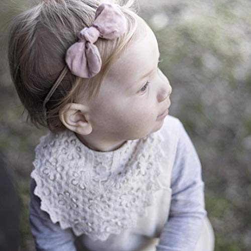 Meruniskybirds 2 Pack Baby Drool Bibs,Drooling And Teething Bibs Lace Fake Collar Bib Set For Toddler Girls Baby Gift (White+Beige) #TOP5