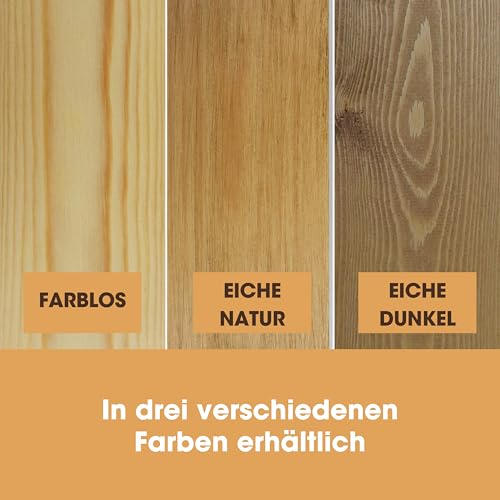 Furniture Clinic Bienenwachspolitur für Holz und Möbel – 200 ml – natürliches Bienenwachs für alle Holzarten und Farben (Natürliche Eiche)