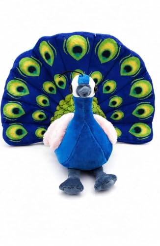 Image of Peacock Soft Toy Plush Stuffed Bird | Cute Colorful Peacock Teddy for Kids | Soft & Huggable Animal Toy | Gift for Boys & Girls 30 cm