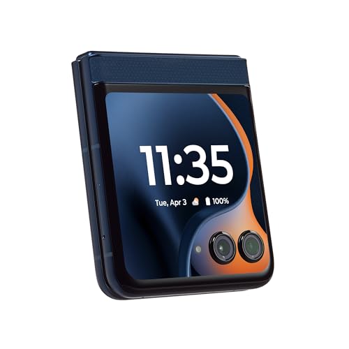 Image of Tracfone Motorola Moto razr (2025), 256GB, 5G, (Locked to Tracfone) | Prepaid Smartphone, 6.9 inch Foldable pOLED Display, 3.6 inch External Display, 50MP Camera, Gibraltar Sea