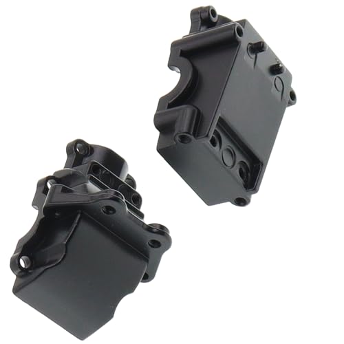 Image of 2PCS Metal Front and Rear Differential Gearboxes Housing Cover Compatible with WLtoys 1 /14 144010 144001 144002 1 /12 124016 124017 124018 124019 RC Car Upgrades Parts (Black)