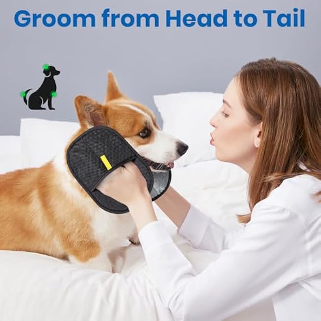 2Pcs Pet Hair Removal Glove, Electrostatic Gloves Pet Hair, Reusable Cat Hair Remover Glove, Upgraded Hair Removal Tool-gdEyKHvm