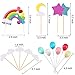 15 Pieces Rainbow Cake Decorations Rainbow Cake Toppers for Birthday Decorations Wedding Party Favors Supplies