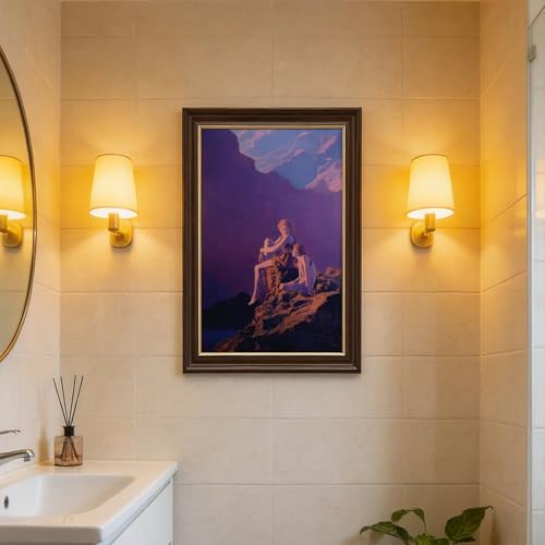 Impression sur toile Contentment Maxfield Parrish cadre à suspendre bureau - 7