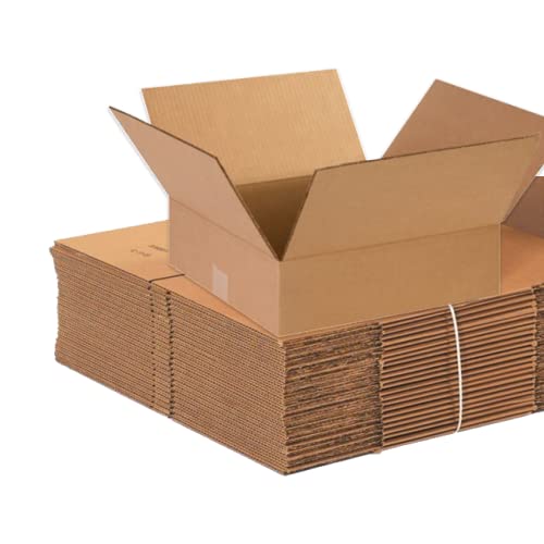 Aviditi Shipping Boxes Flat 14"L X 14"W X 4"H, 25-Pack | Corrugated Cardboard Box For Packing, Moving And Storage #TOP1