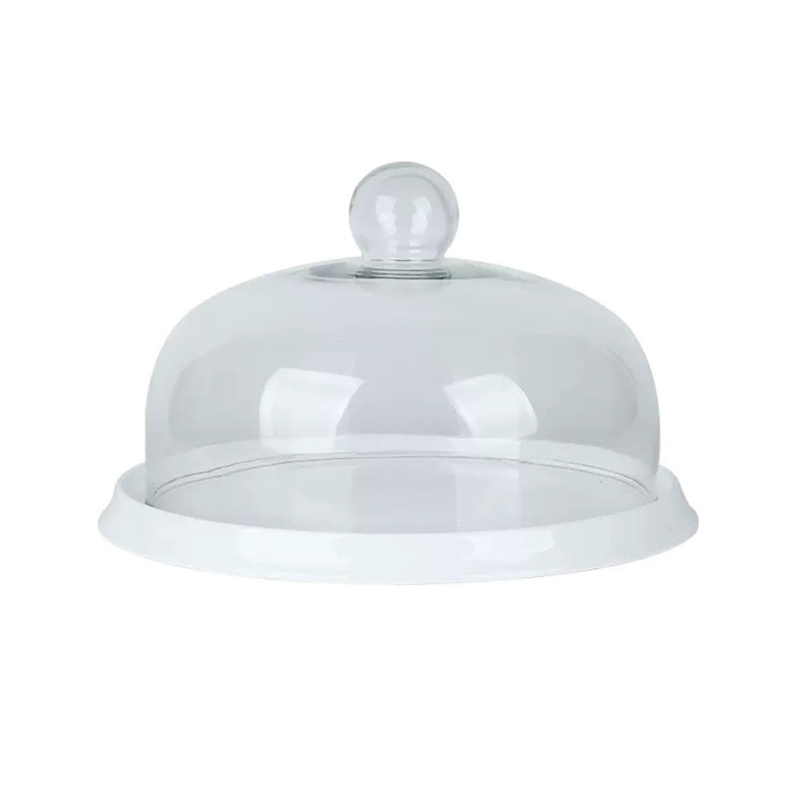 Cake Display Stand Ceramic Cake Tray Dim Sum Bread Dessert Table Display Tray Simple Cake Rack with Glass Cover ​Afternoon Tea Stands