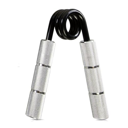 Image of Anuash 150 lbs Metal Hand Grip Strengthener | Heavy Duty Forearm & Wrist Exerciser for Strength Training | Aluminum Grip Trainer for Muscle Building, Finger Exercise & Home Gym Fitness (Silver)
