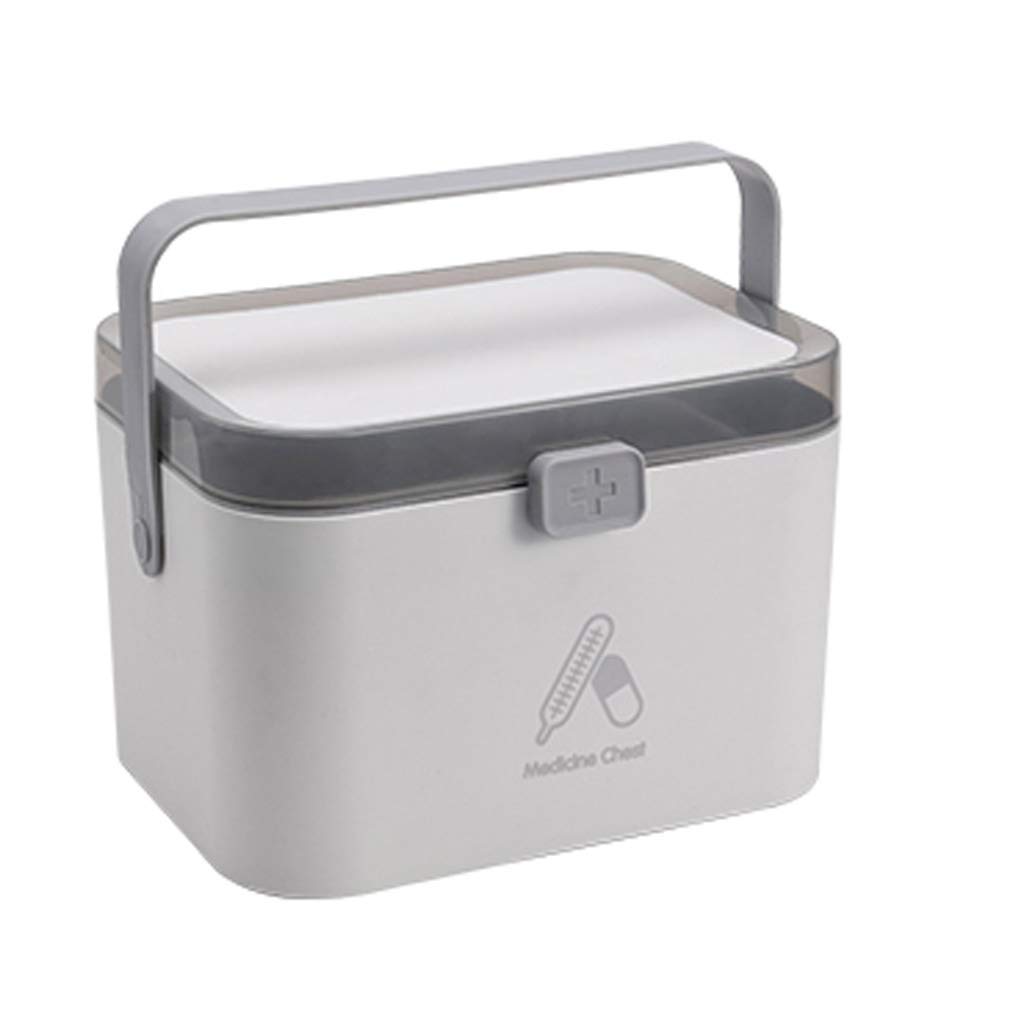 Caja médica XMING L de medicina familiar: almacenamiento portátil de medicamentos